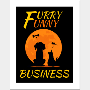 Furry funny business Posters and Art